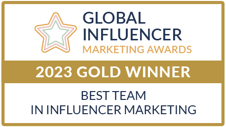 Global Influencer Marketing Awards Best Team in Influencer Marketing Gold Award